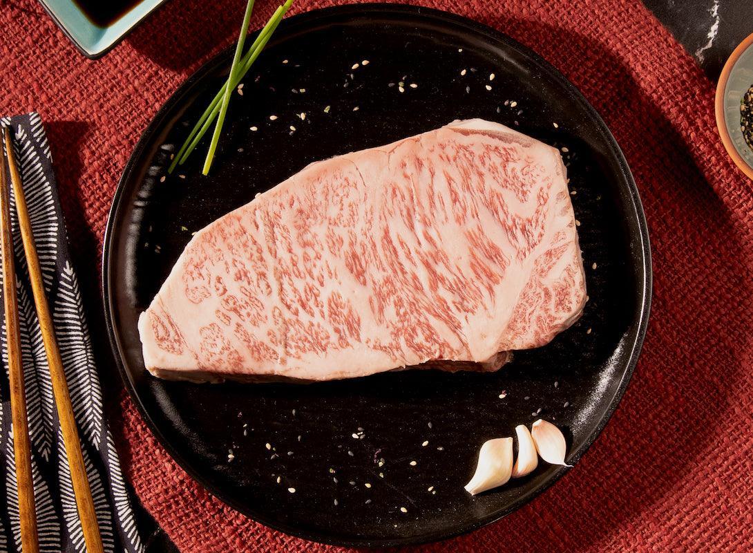 BMS 12 Takamori Drunken Wagyu Japanese A5 Strip – Holy Grail Steak Co.