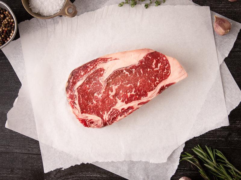 Prime Black Angus Ribeye Steak Dry Aged Holy Grail Steak