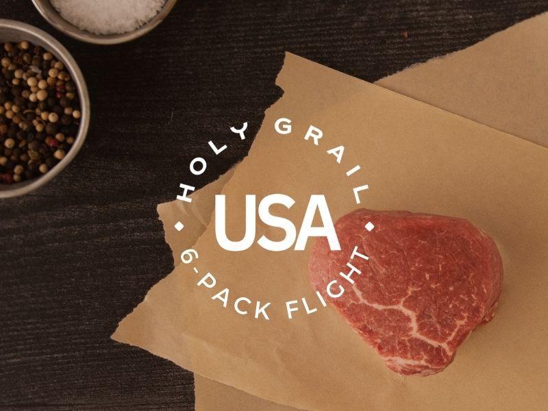 Upper Prime Black Angus Filet Flight : 6 Pack - Holy Grail Steak Co.