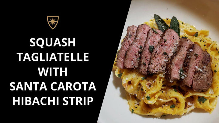 Squash Tagliatelle with Santa Carota Prestige Hibachi Strips