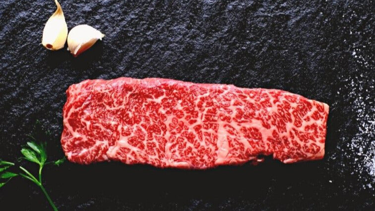Tajima American Wagyu BMS 7-8 Strip Steak ~12-13oz BOGO Two-Pack