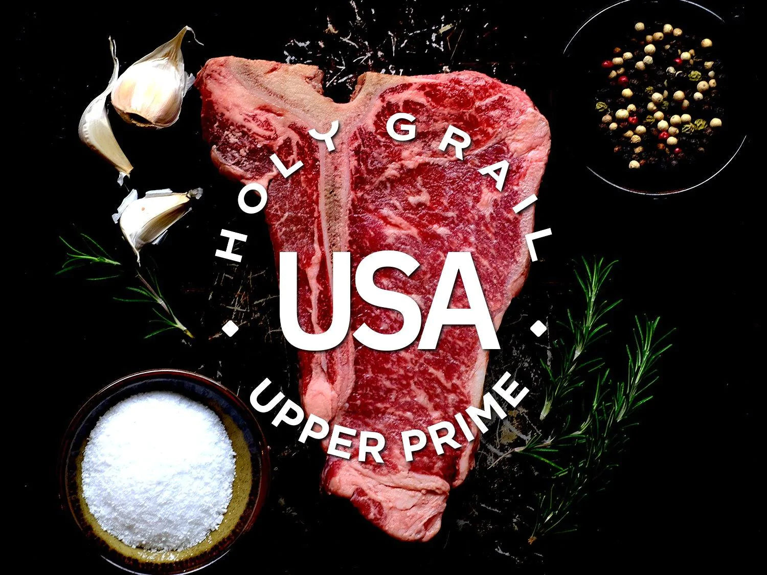 Upper Prime Black Angus Tbone Steak 20 oz Holy Grail Steak Co.
